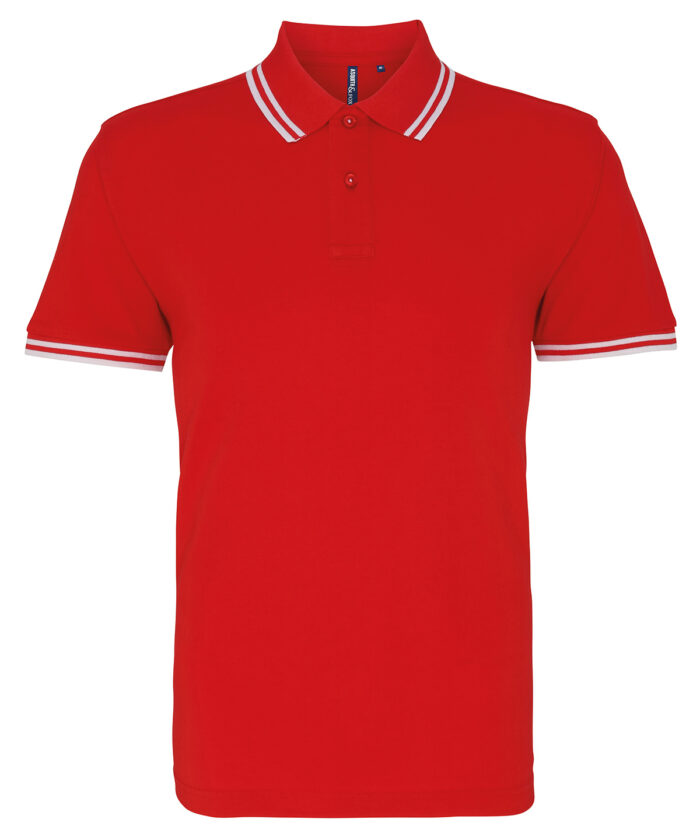 Men's classic fit tipped polo - Image 91