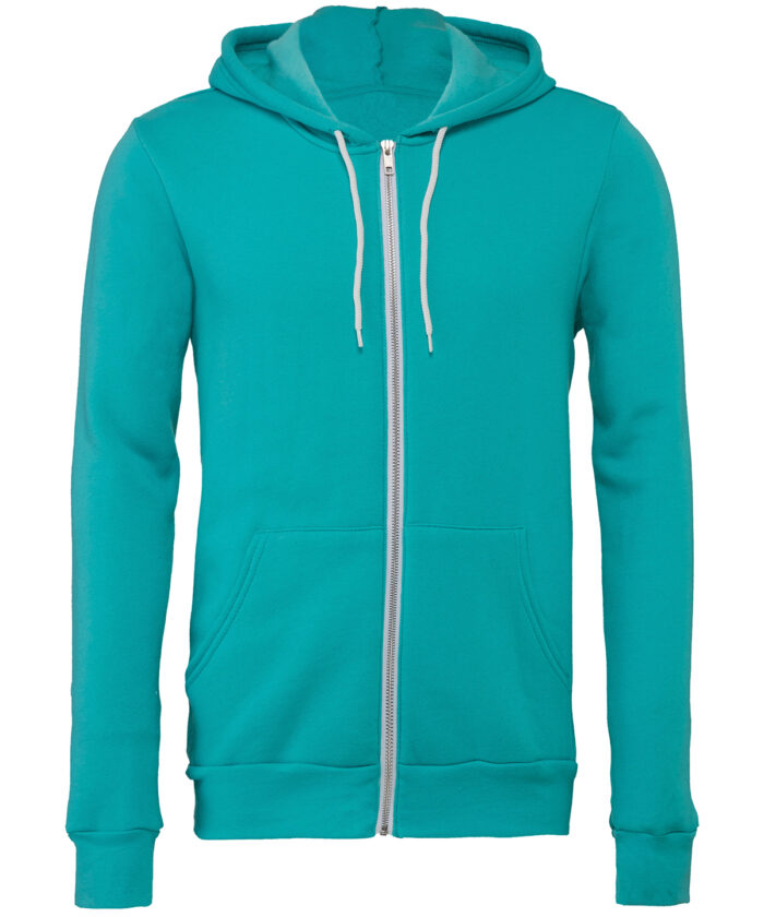 Unisex polycotton fleece full-zip hoodie - Image 124