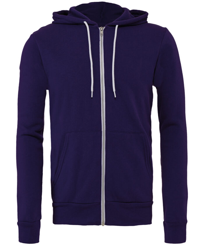 Unisex polycotton fleece full-zip hoodie - Image 130