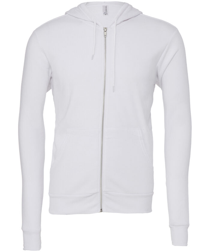 Unisex polycotton fleece full-zip hoodie - Image 1