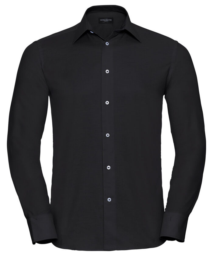 Long sleeve easycare tailored Oxford shirt - Image 2