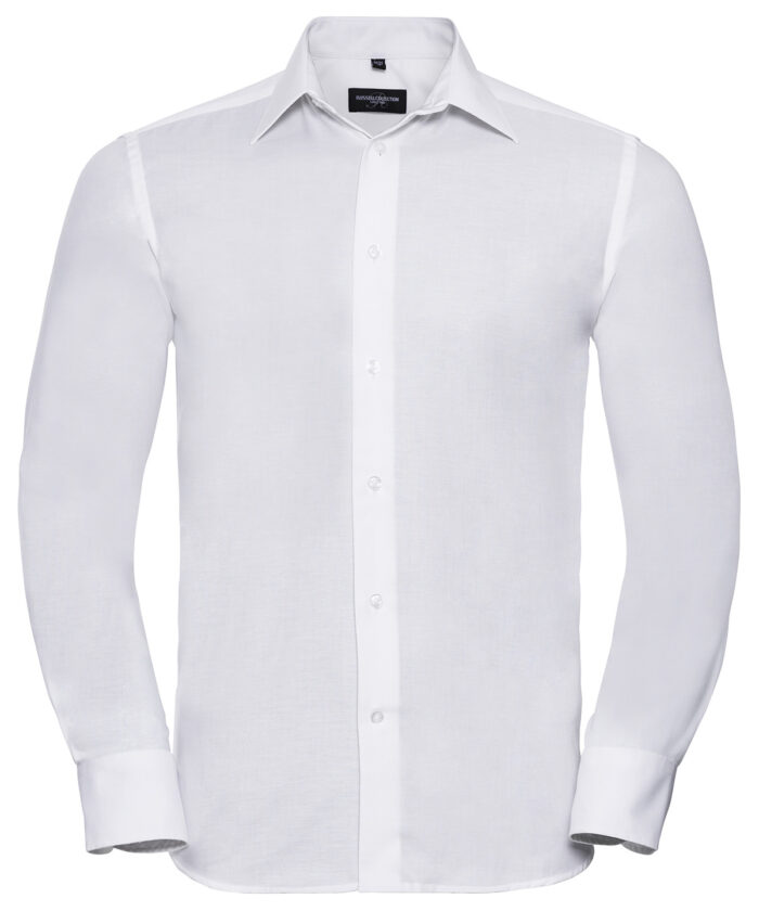 Long sleeve easycare tailored Oxford shirt - Image 1