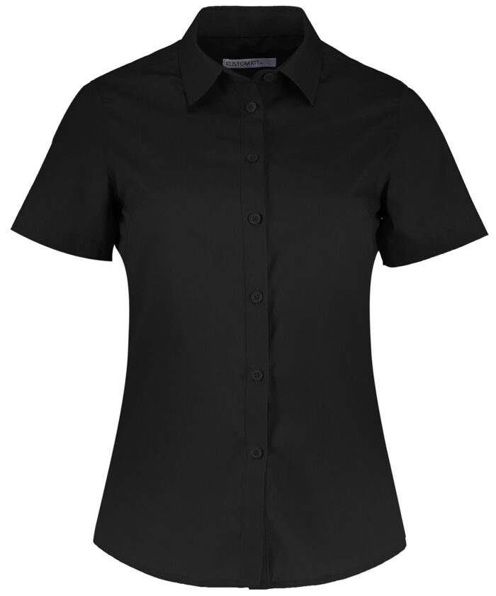 Women's poplin shirt short sleeve - Image 2