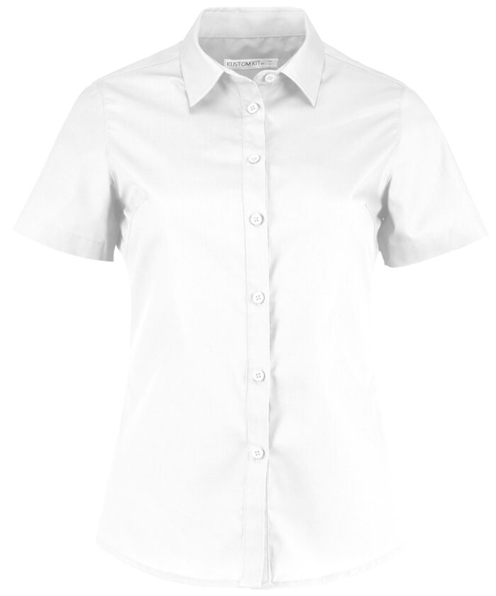Women's poplin shirt short sleeve - Image 1