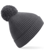 Engineered knit ribbed pom pom beanie - Image 6