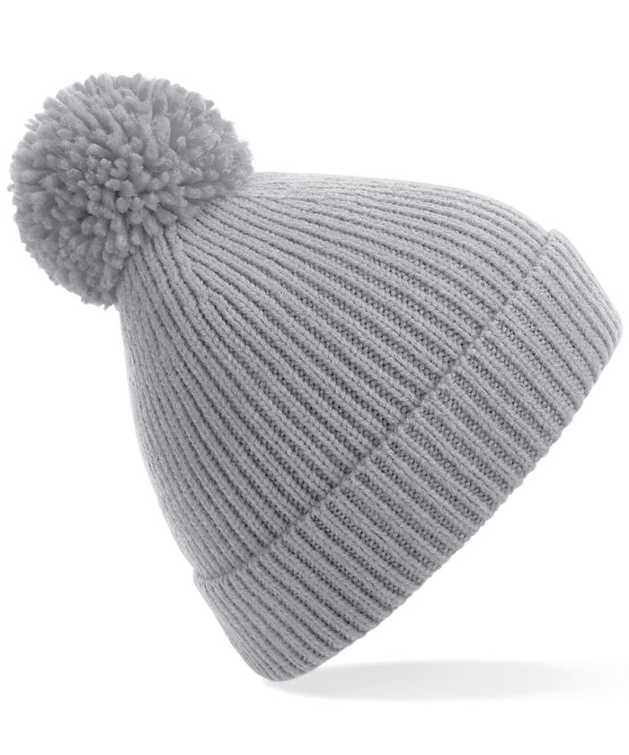 Engineered knit ribbed pom pom beanie - Image 7