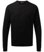 Crew neck cotton-rich knitted sweater - Image 3