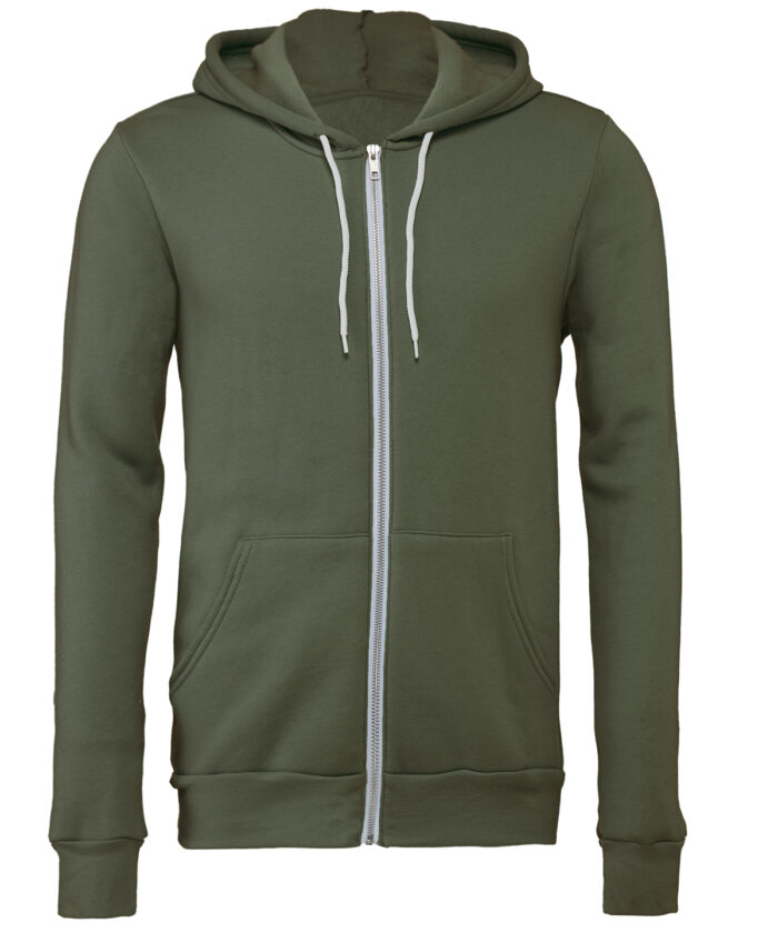 Unisex polycotton fleece full-zip hoodie - Image 88