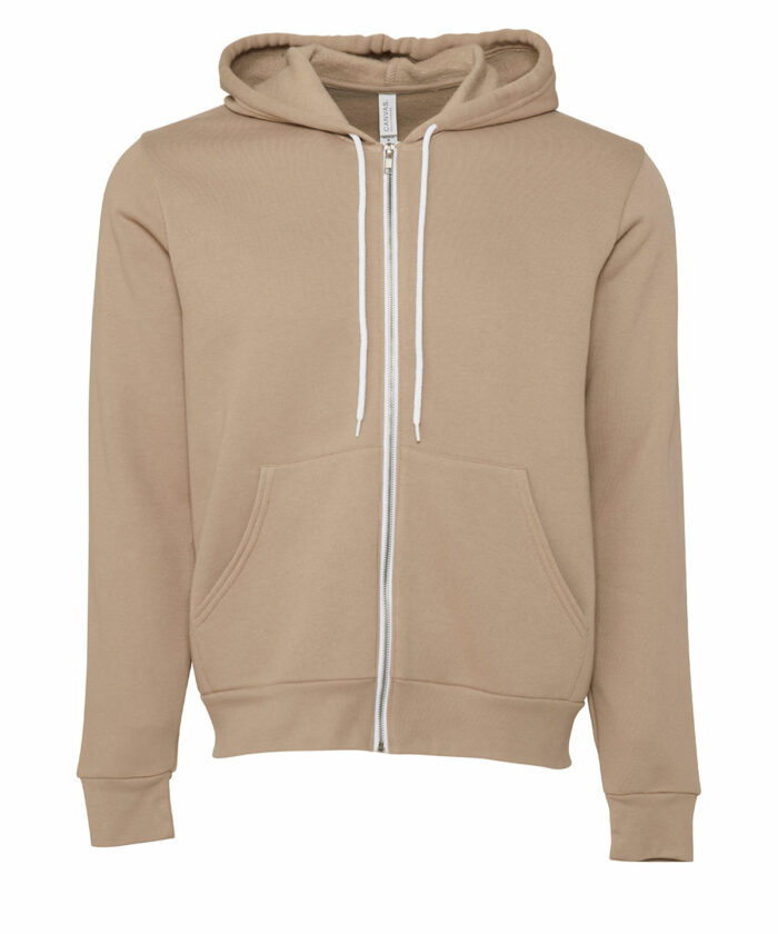 Unisex polycotton fleece full-zip hoodie - Image 118