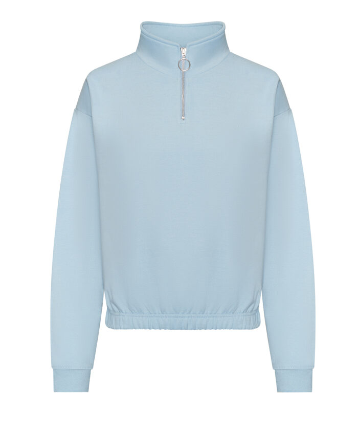 Women's cropped 1/4 zip sweat - Image 1