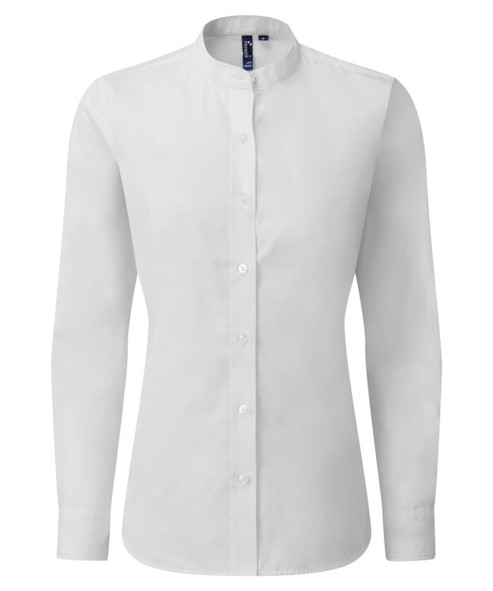 Women's banded collar 'grandad' shirt - Image 1