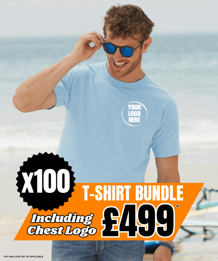 SS030 Valueweight T-Shirt Including Chest logo - Bundle of 100 - Image 1