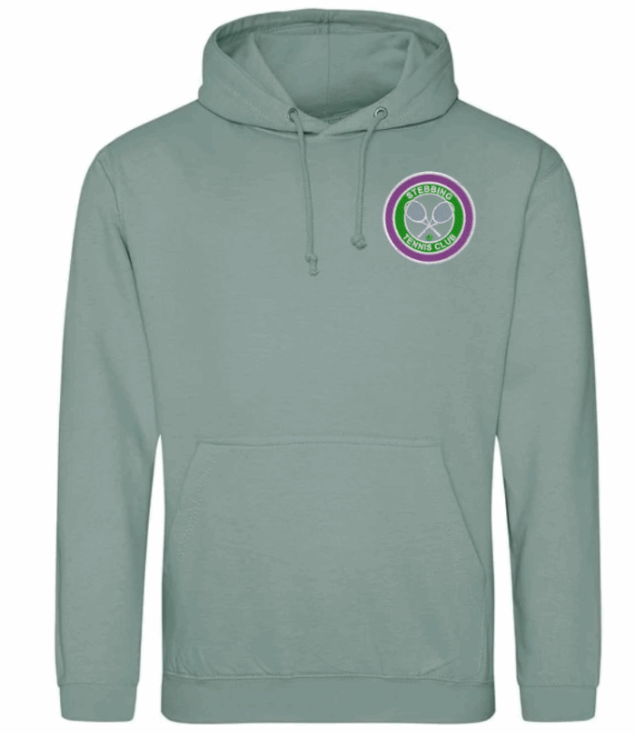 STEBBINS TENNIS - JH001 UNISEX HOODIE  –  DUSTY GREEN - *NON REFUNDABLE - Image 1