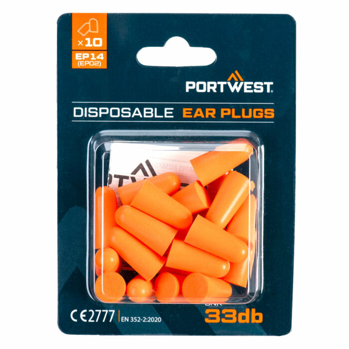 EP14 - PU Foam Ear Plugs Blister Pack (10 Pairs) - Image 1