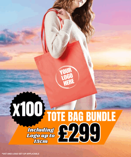 WM101 Bag for life - long handles with Printed Front Logo Included ***Bundle 100