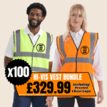HI03 Hi-Vis Vest With Printed back logo *BUNDLE of 100