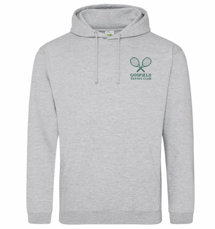 GOSFIELD LAWN TENNIS - JH001 UNISEX HOODIE  –  HEATHER GREY - *NON REFUNDABLE - Image 1