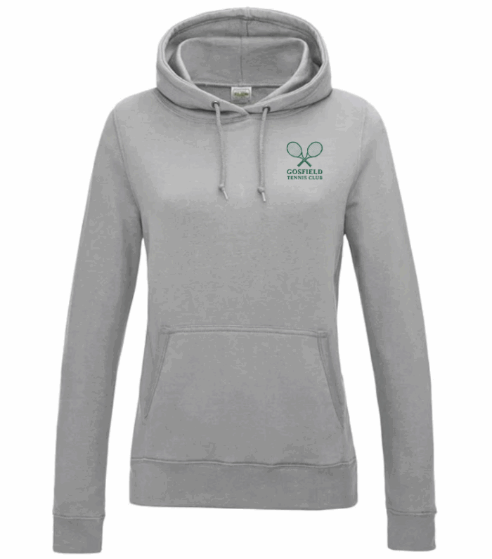 GOSFIELD LAWN TENNIS - JH01F WOMEN'S HOODIE  –  HEATHER GREY - *NON REFUNDABLE - Image 1