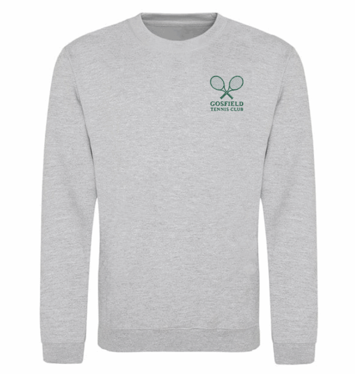 GOSFIELD LAWN TENNIS - JH030 UNISEX SWEATSHIRT  –  HEATHER GREY - *NON REFUNDABLE - Image 1