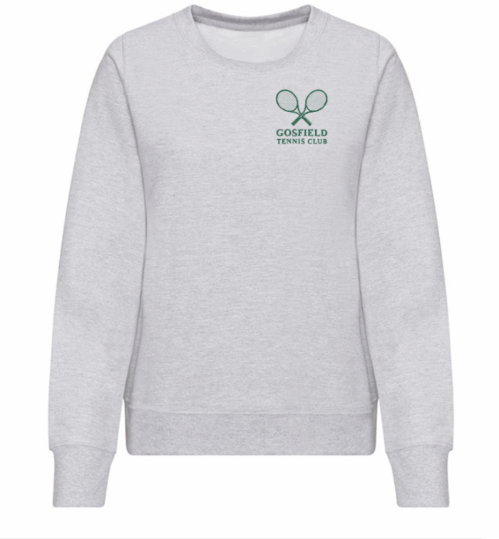 GOSFIELD LAWN TENNIS - JH30F LADIES SWEATSHIRT  –  HEATHER GREY - *NON REFUNDABLE - Image 1
