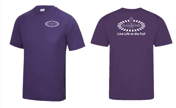 St. Elizabeth’s – LIVE LIFE TEAM – JC001 Cool T-shirts - Purple***Non Returnable - Image 1