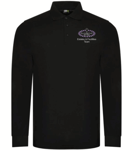 St. Elizabeth’s – ESTATES & FACILITIES TEAM – RX102 Long Sleeve Polo– Black ***Non Returnable
