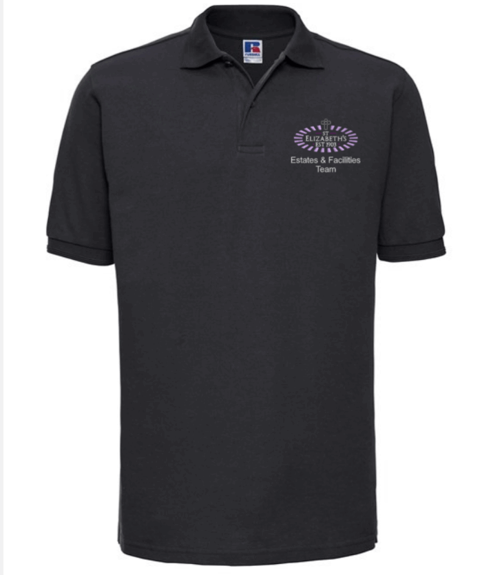 St. Elizabeth’s – ESTATES & FACILITIES TEAM  – J599M Polo Shirt – Black ***Non Returnable - Image 1