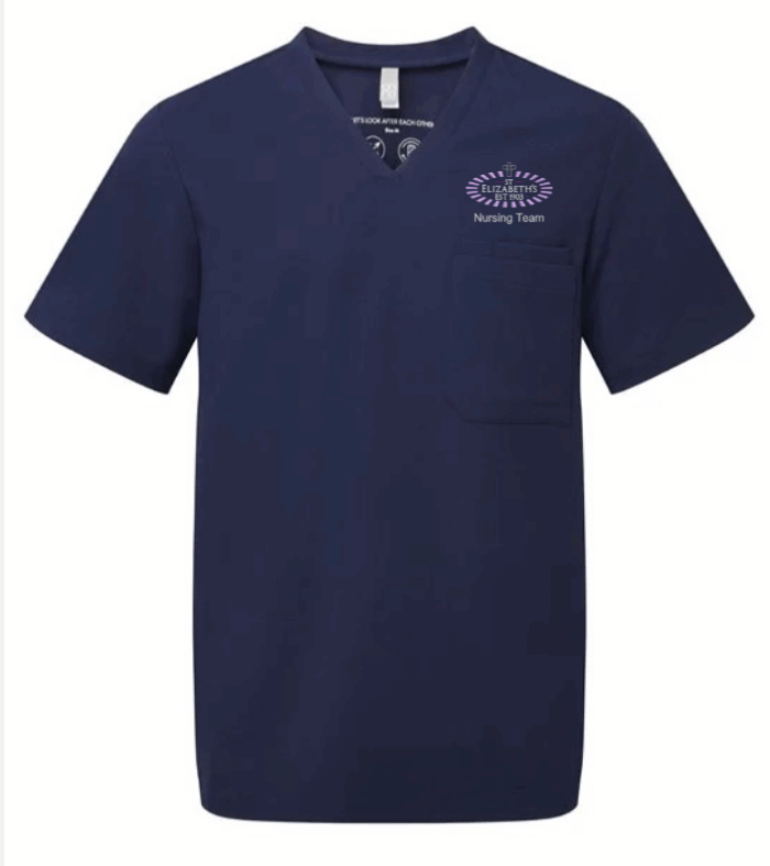 St. Elizabeth’s - NURSING TEAM - NN200 Unisex Tunic - Navy ***Non Returnable - Image 1