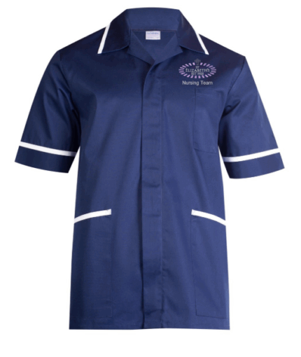 St. Elizabeth’s – NURSING TEAM – UC924 Men's Heavyweight Tunic – Navy ***Non Returnable