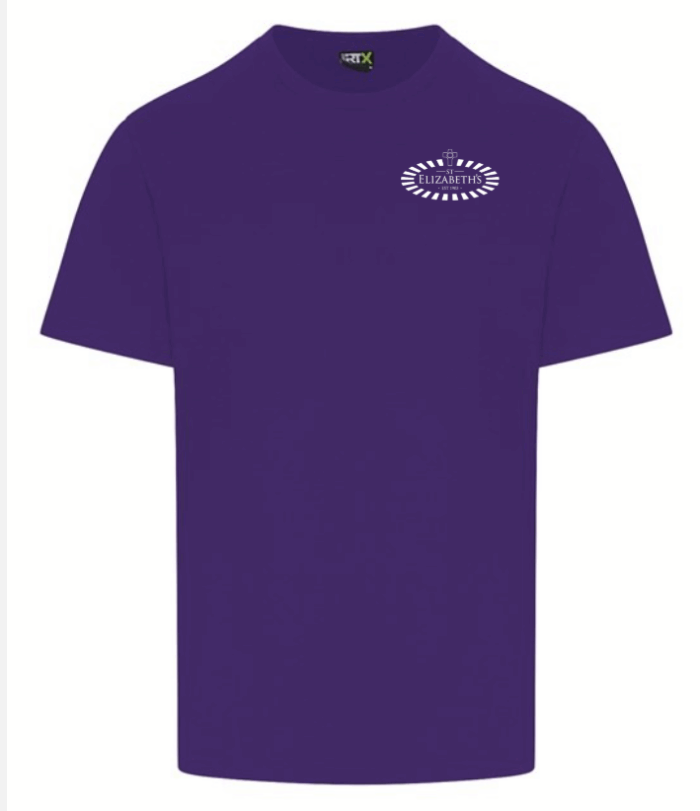 St. Elizabeth’s – LIVE LIFE TEAM – RX151 T-Shirt - Purple***Non Returnable - Image 9