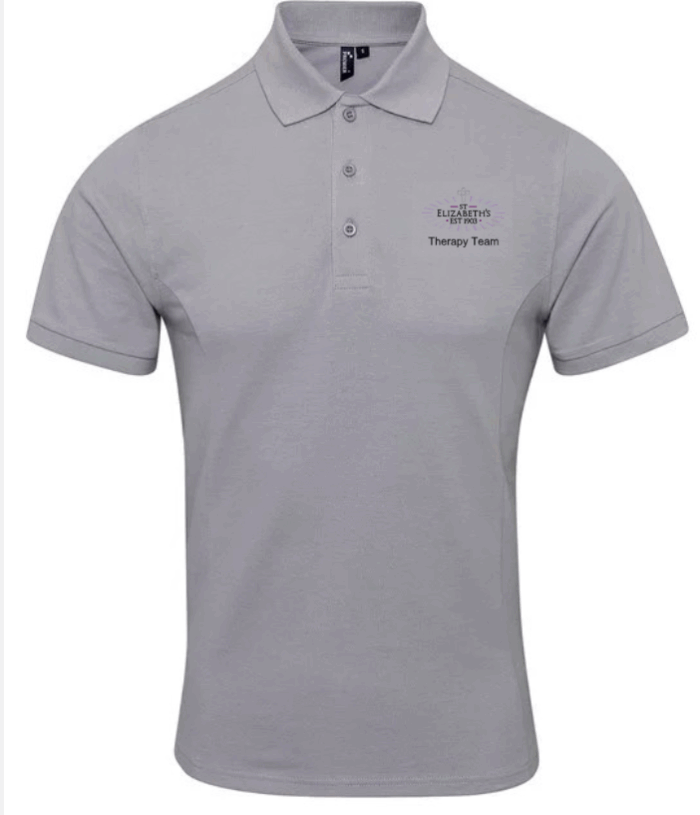 St. Elizabeth’s – THERAPY TEAM – PR630 Cool Polo – Silver ***Non Returnable - Image 1